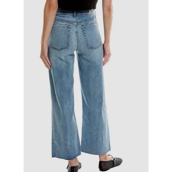7 FOR ALL MANKIND ALEXA CROPPED TROUSER HIGH WAIST JEANS IN POLAR SKY Size27 - Picture 2 of 16